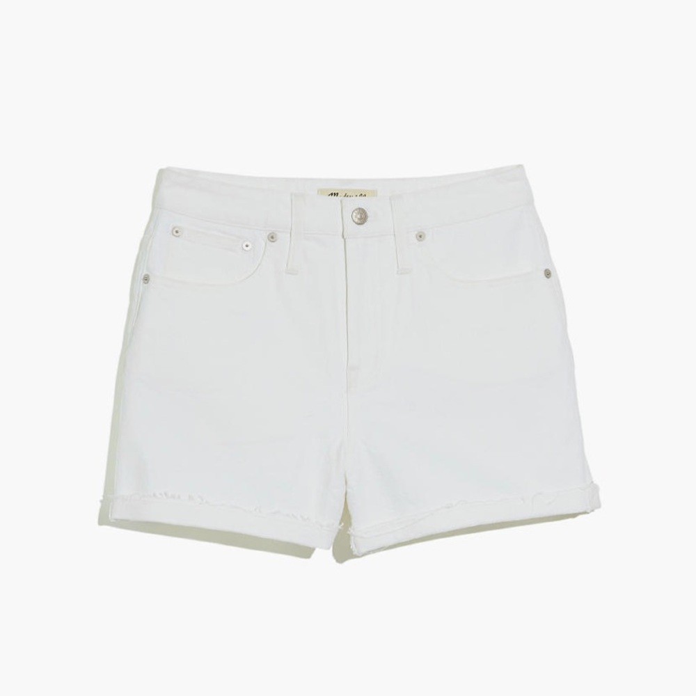 White Madewell High-Waisted Shorts